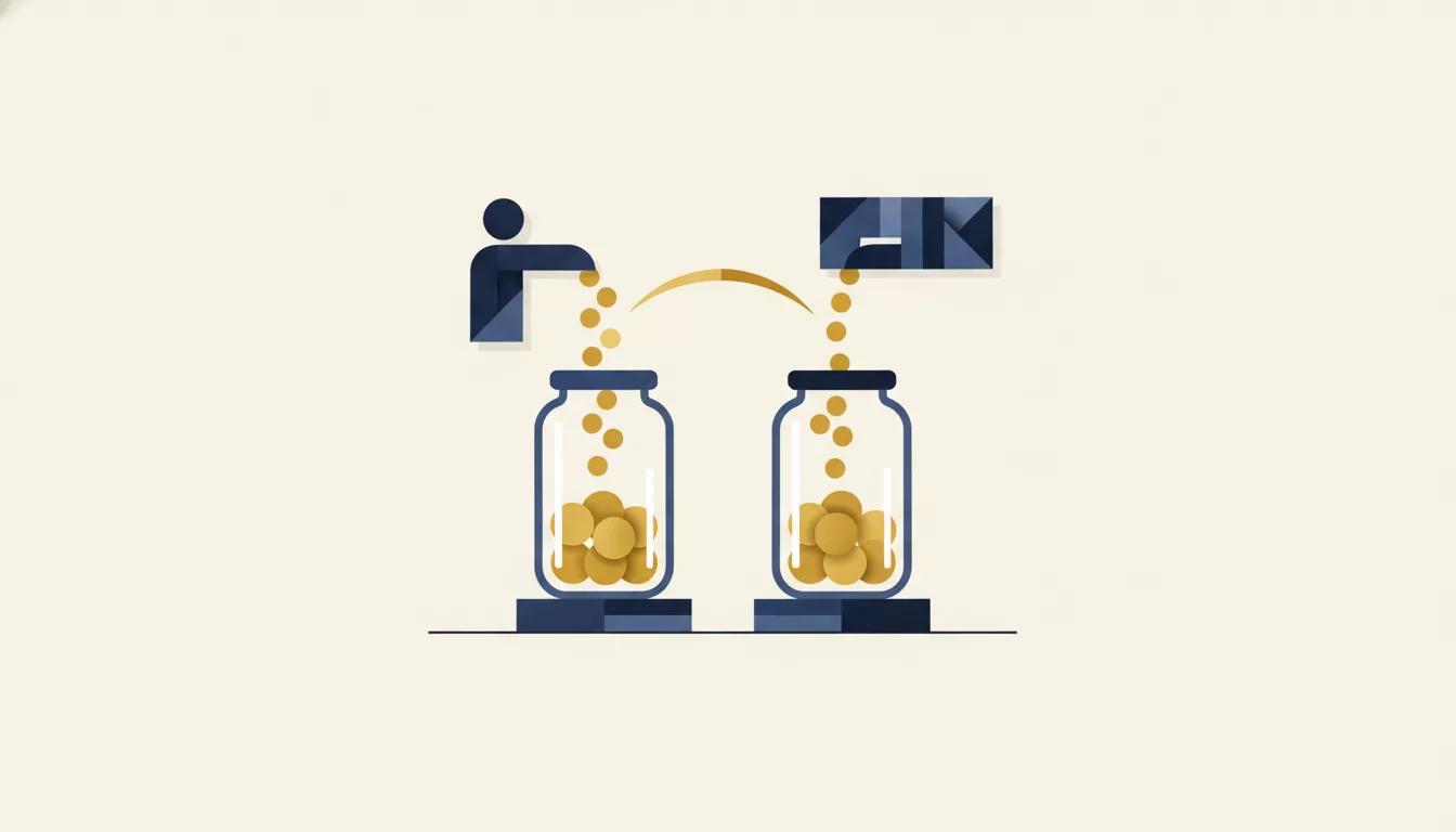 Illustration de deux enveloppes d'épargne alimentées par deux sources